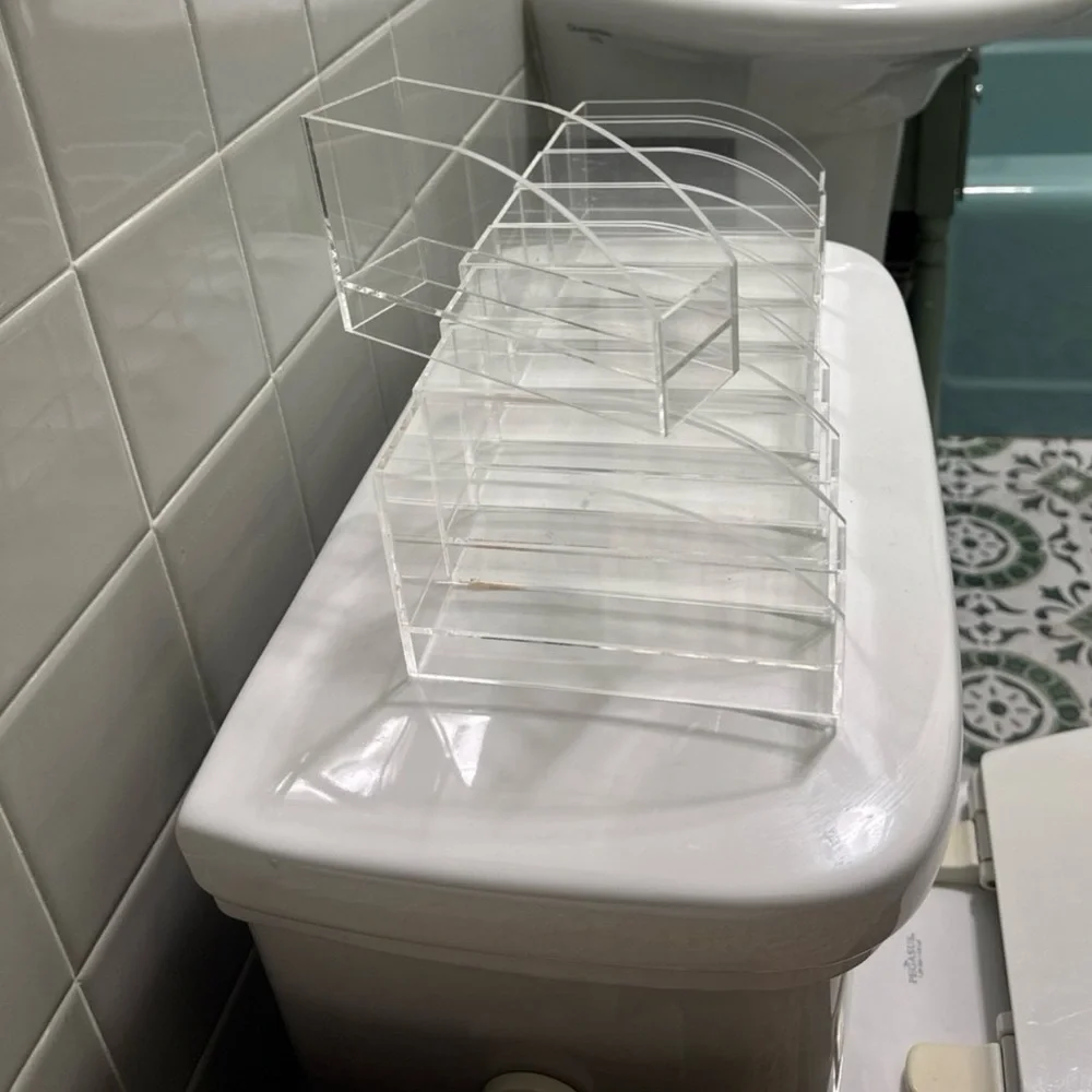 Plastic Clear make up organizers (sells together)